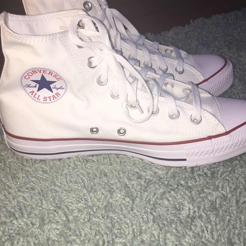 High top White all star converse